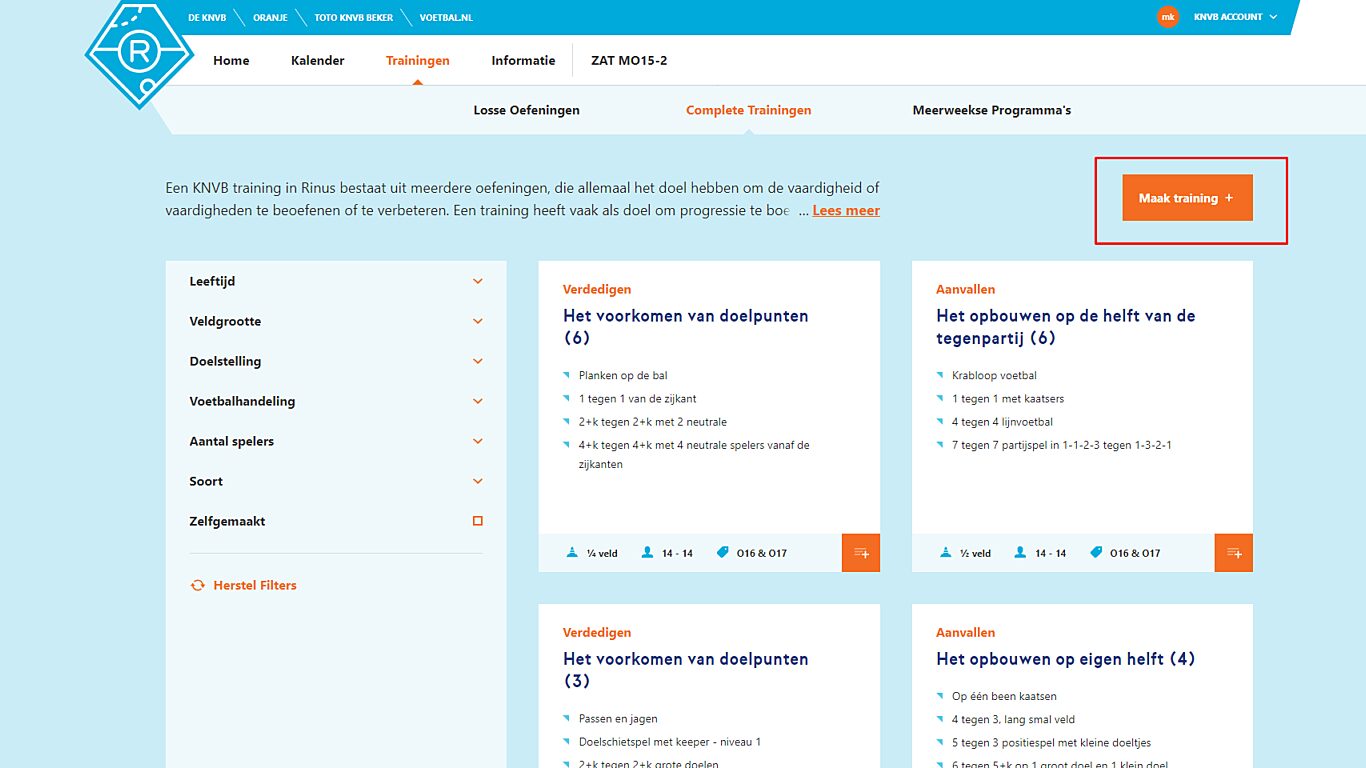 Rinus Training Maken