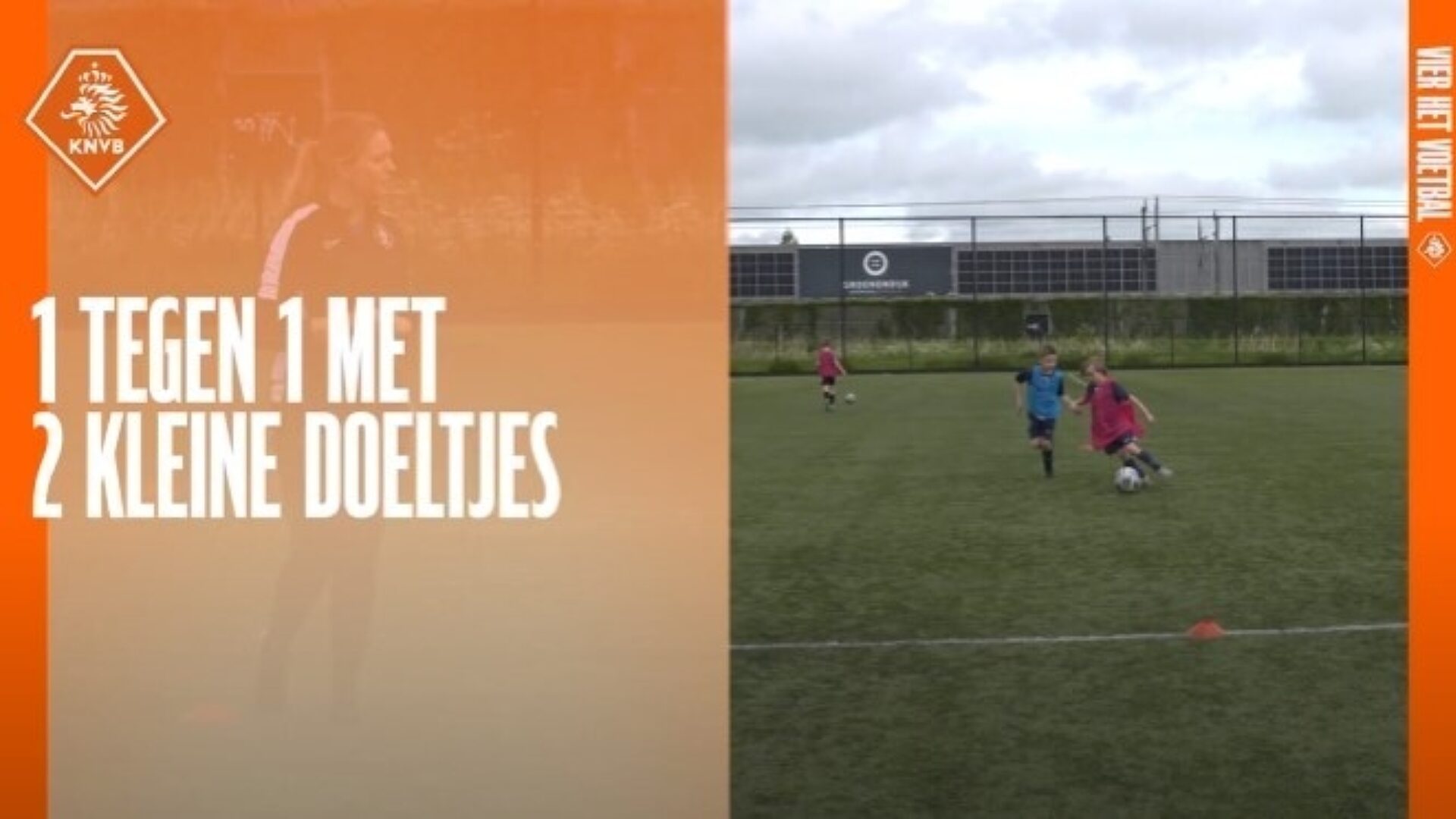 1 tegen 1 met 2 kleine doeltjes video