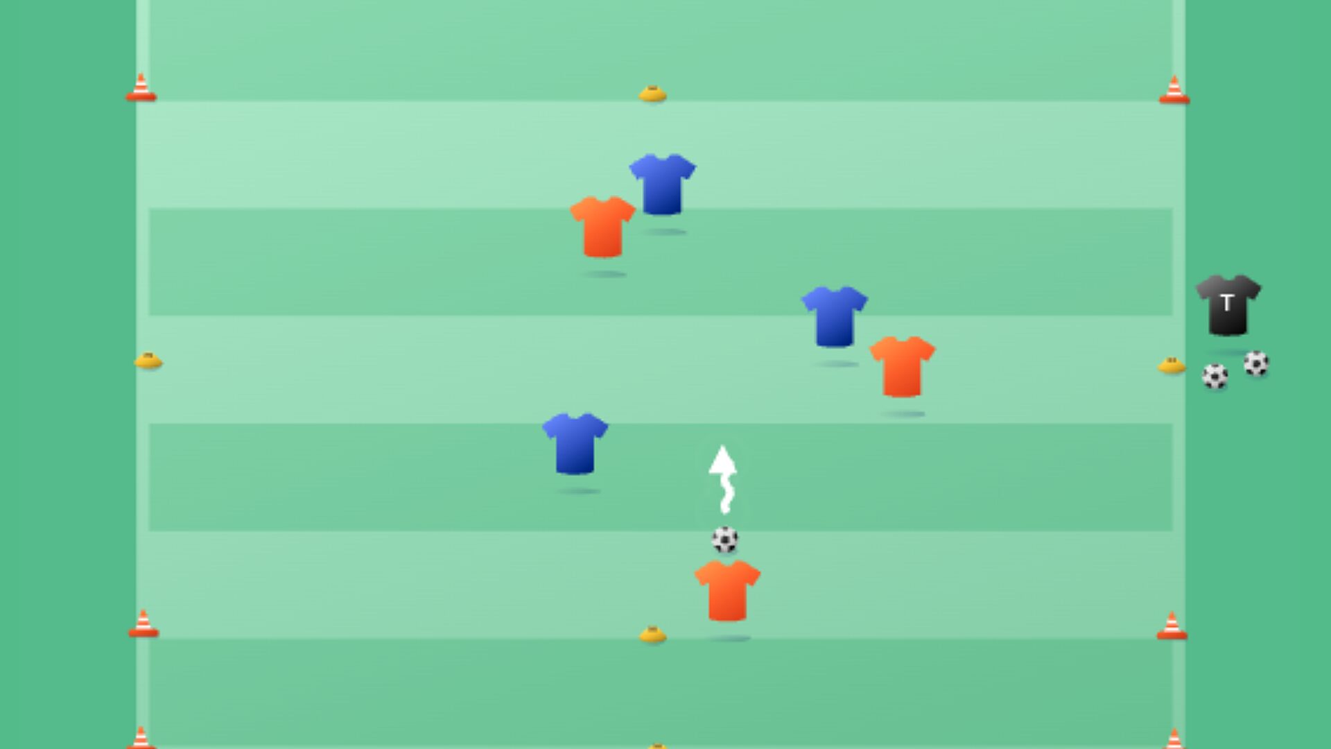 3 tegen 3 lijnvoetbal