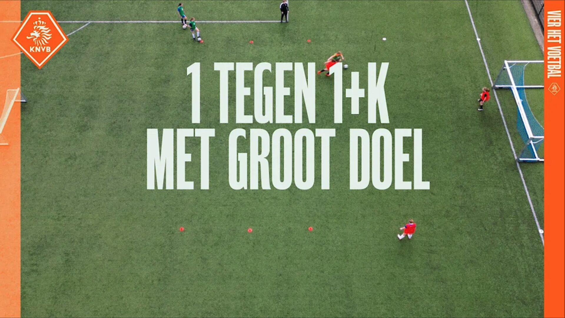 1 tegen 1k tegenstander van voren