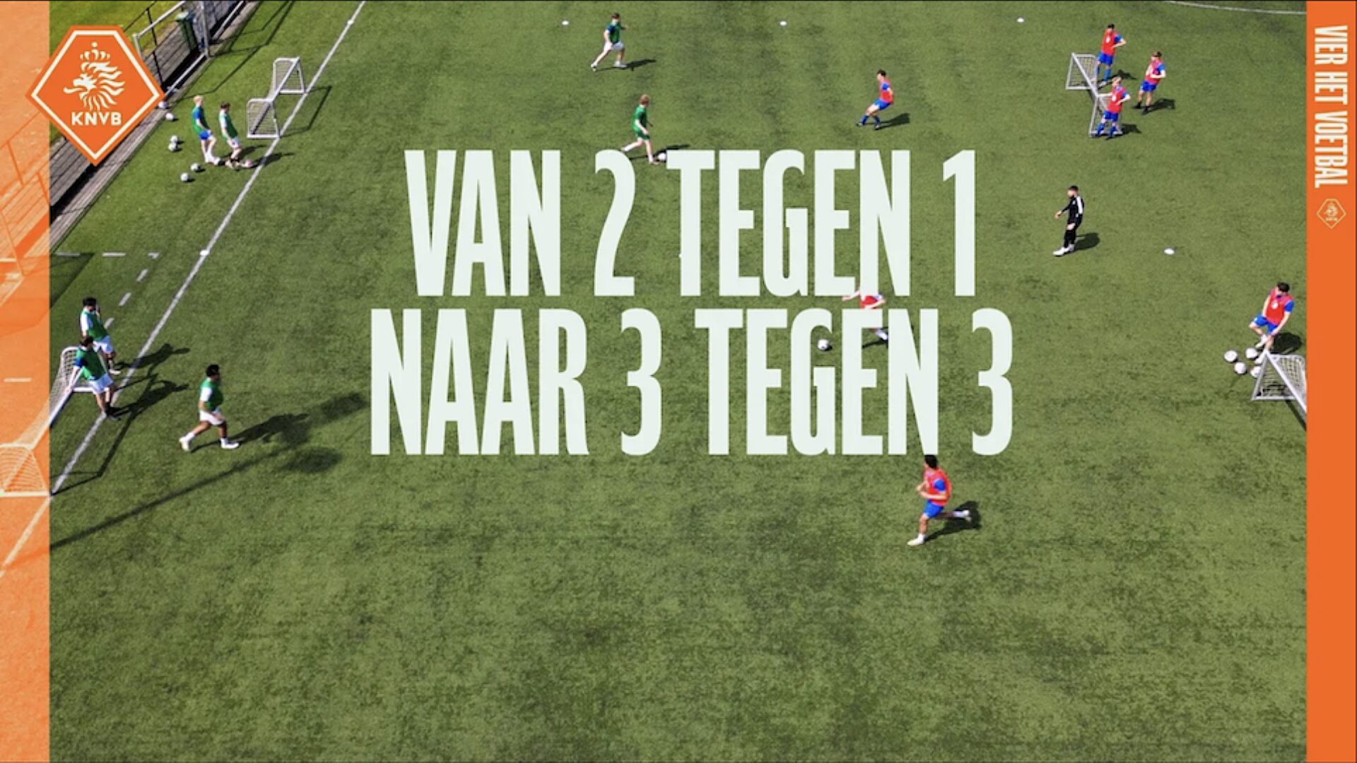 2 tegen 1 naar 3 tegen 3