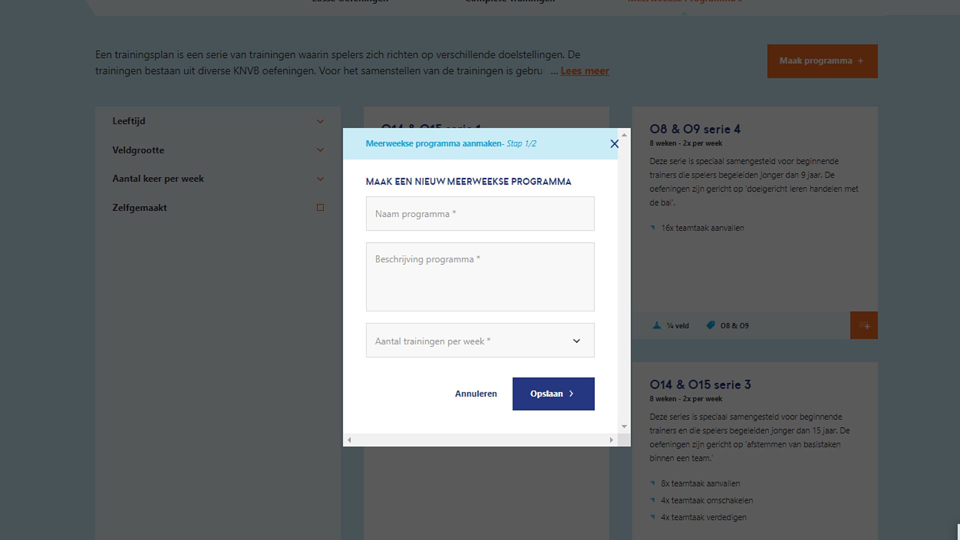 Wat is een trainingsplan