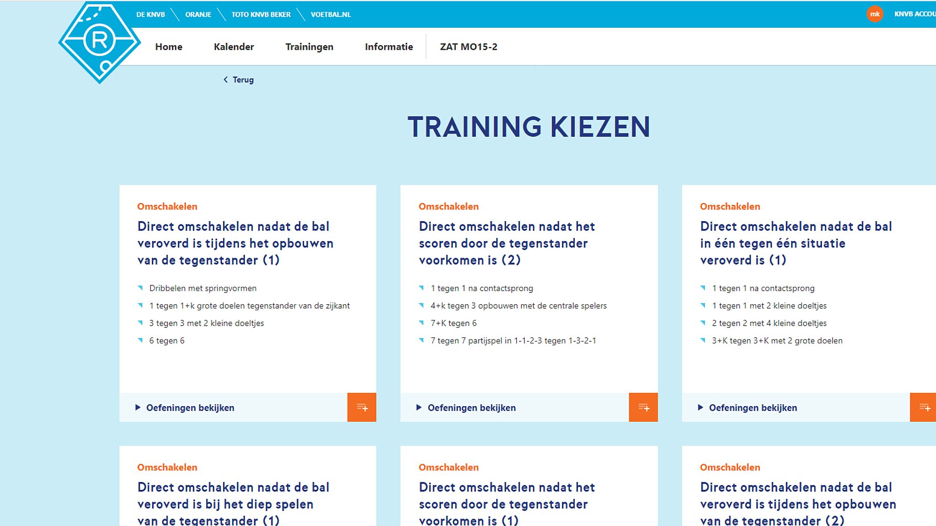 Training kiezen op Rinus