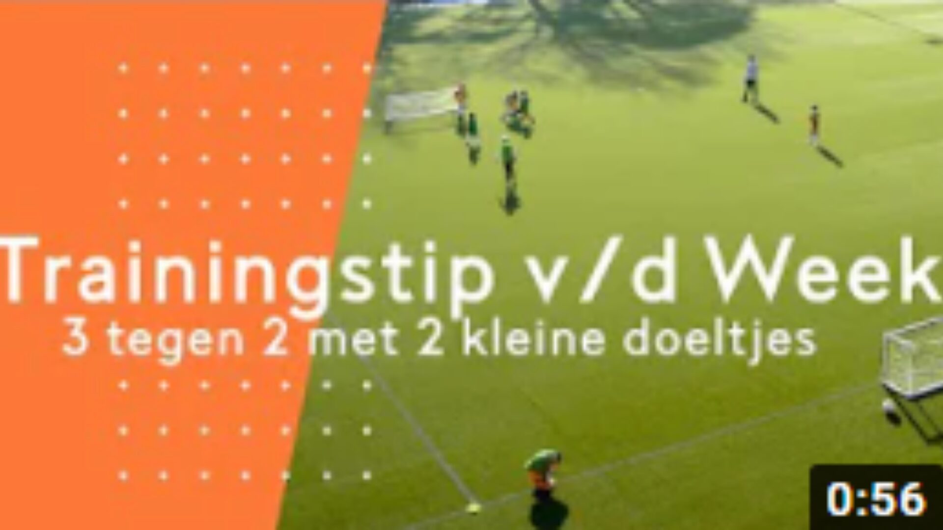 3 tegen 2 met 2 kleine doeltjes