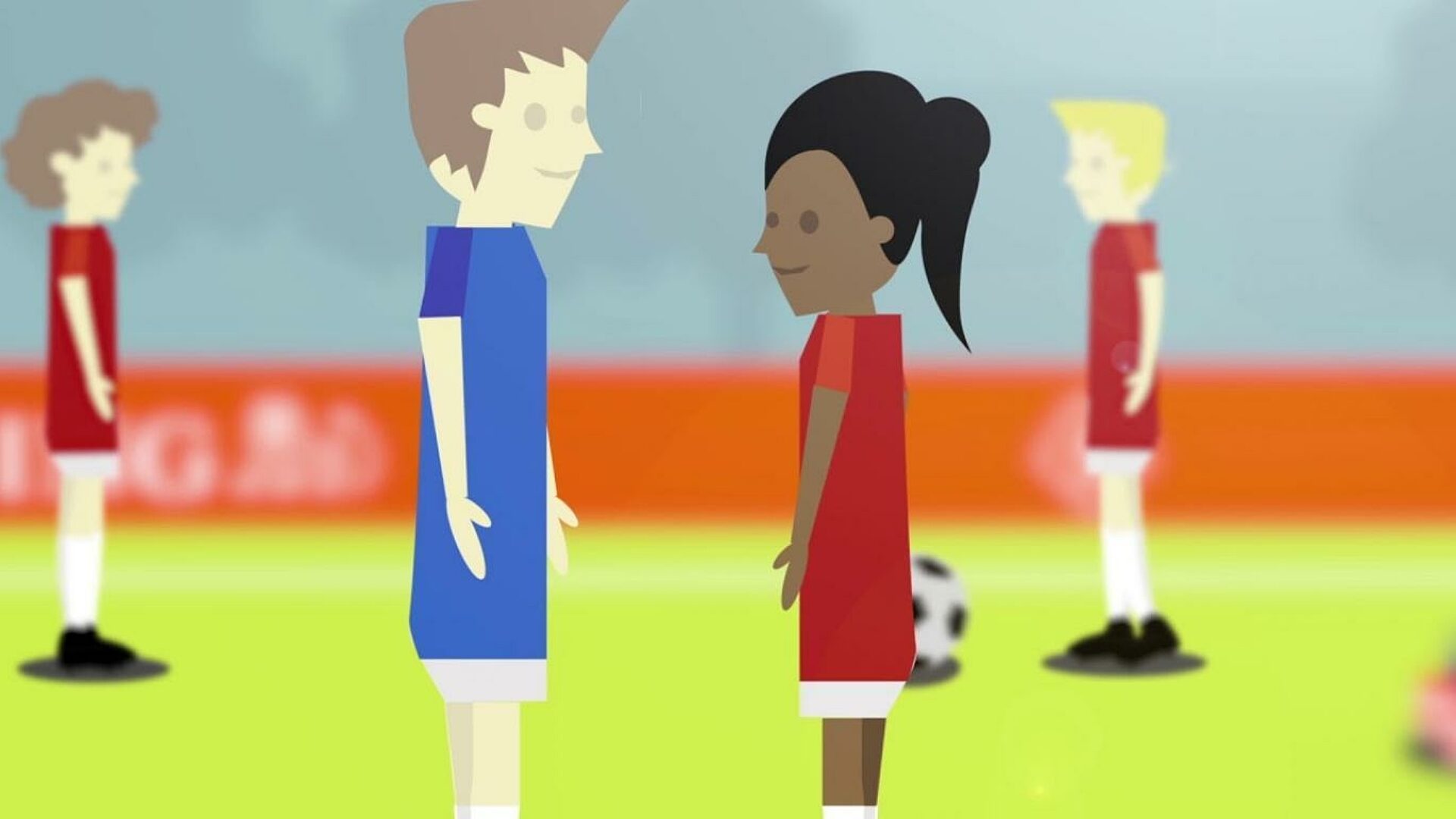 Video coachen tijdens de voetbalwedstrijd