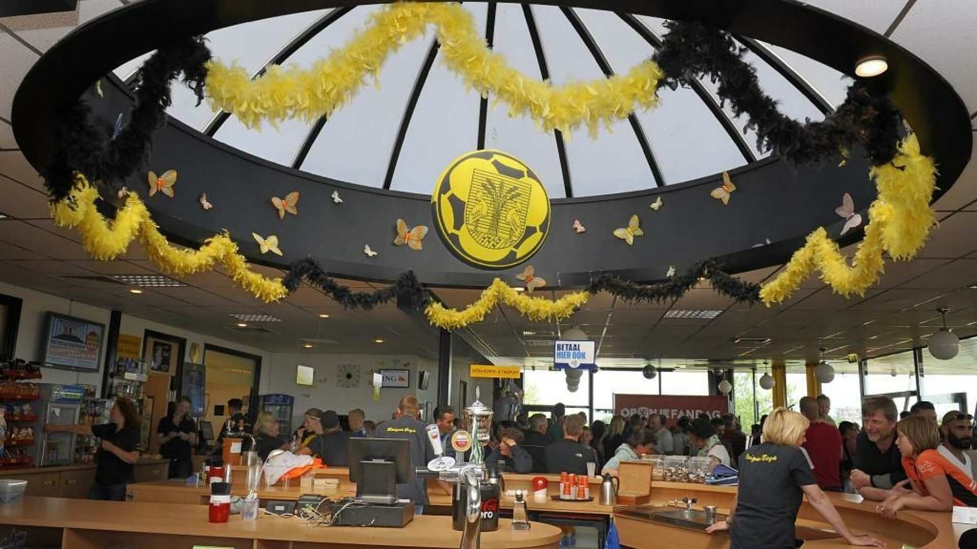 De Voetbalkantine na de wedstrijd