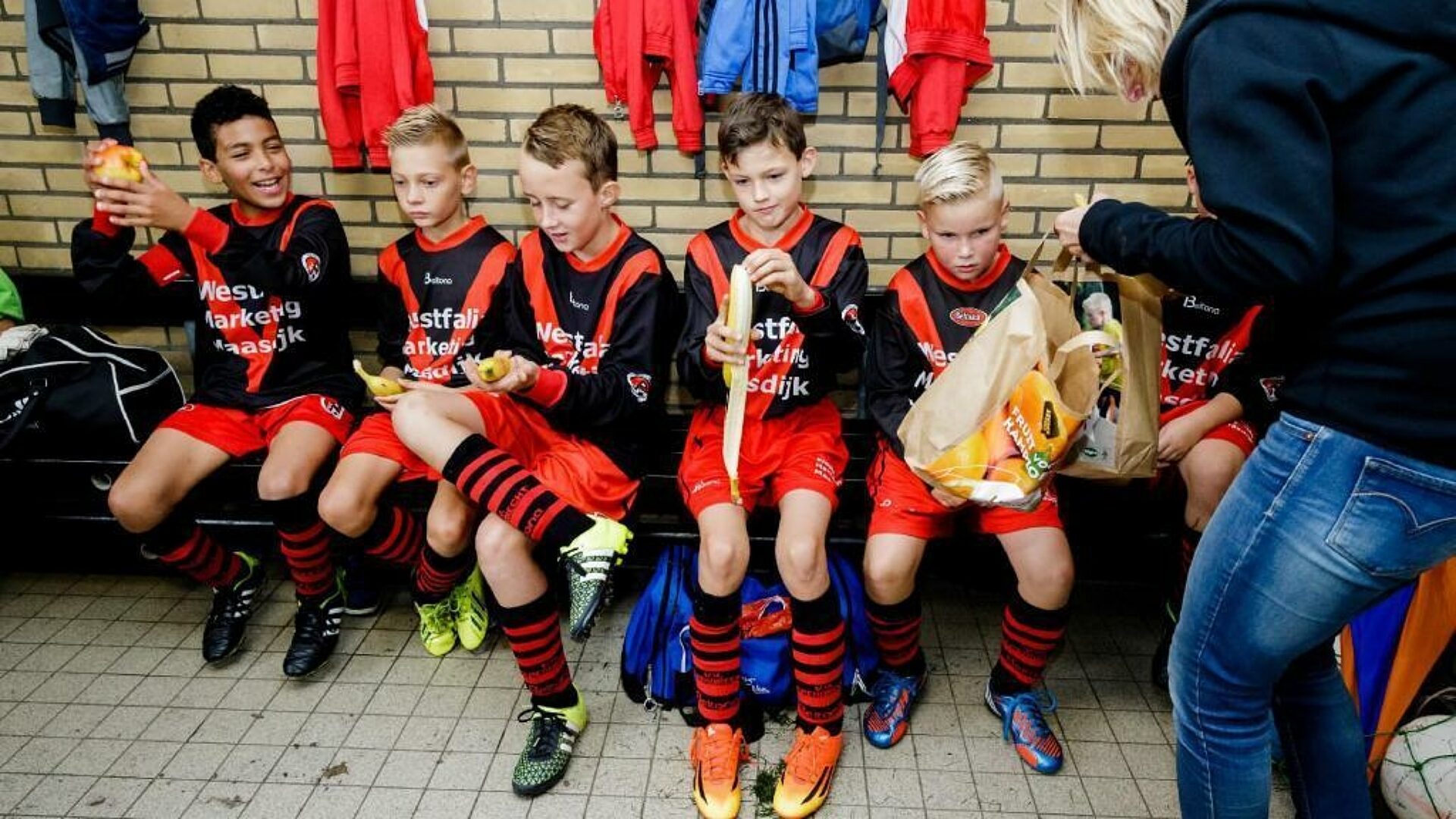 Na de voetbalwedstrijd