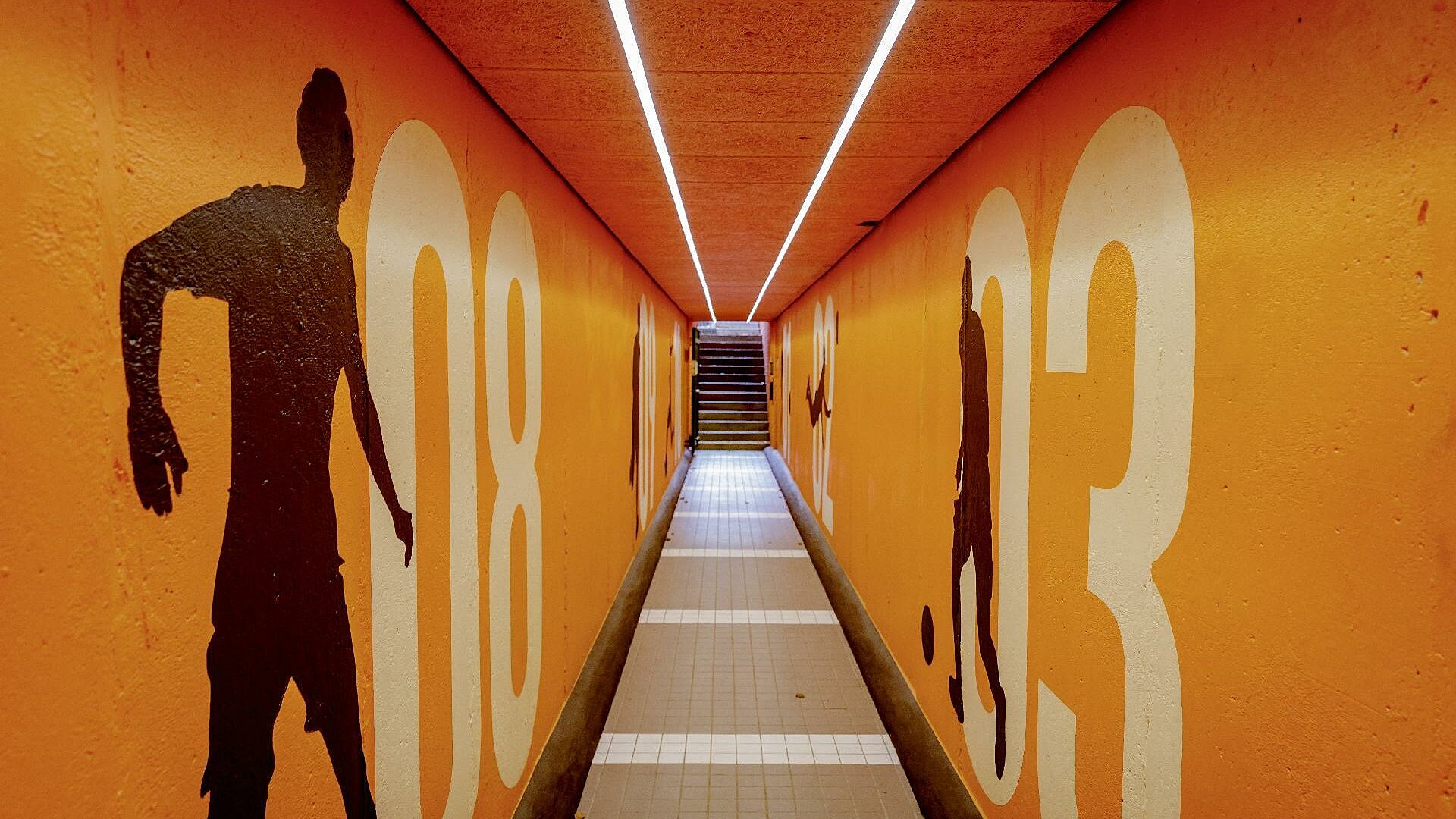 Oranje spelerstunnel