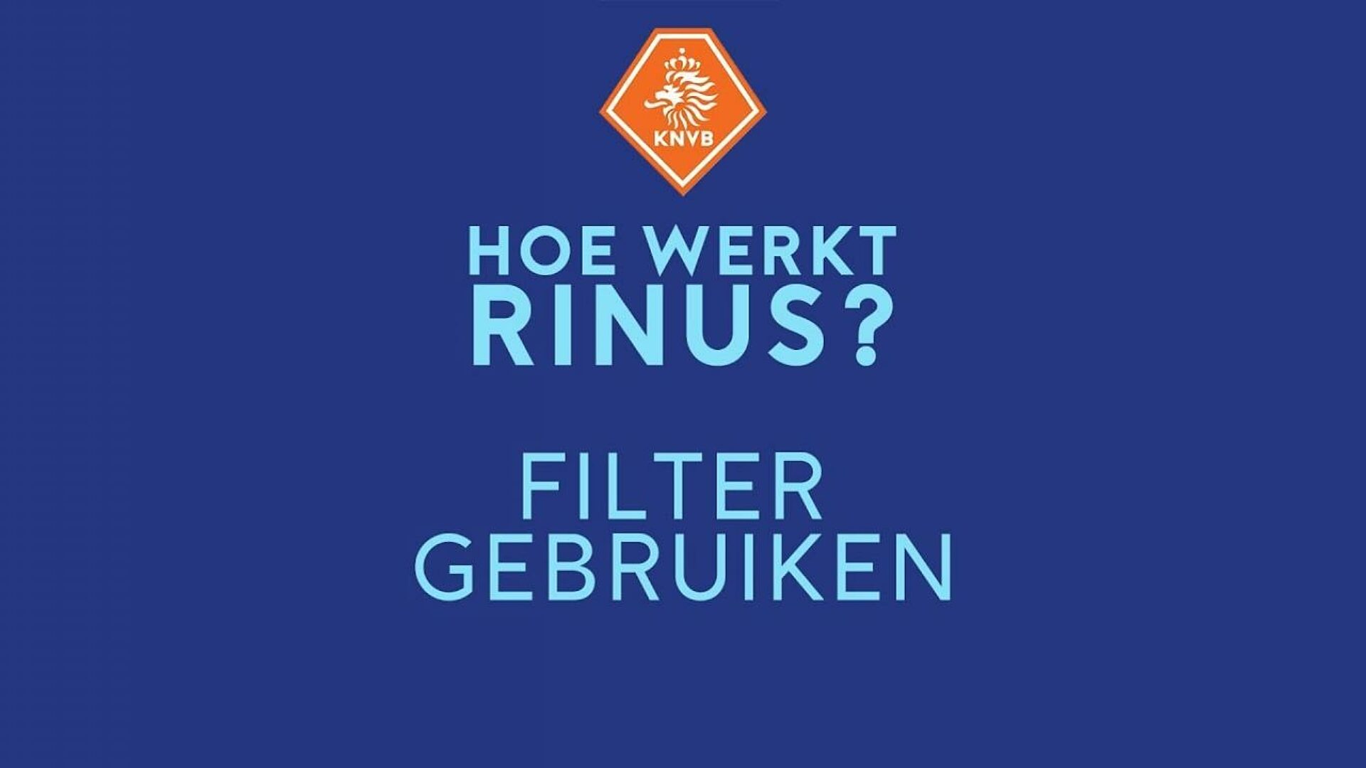Filter gebruiken Rinus