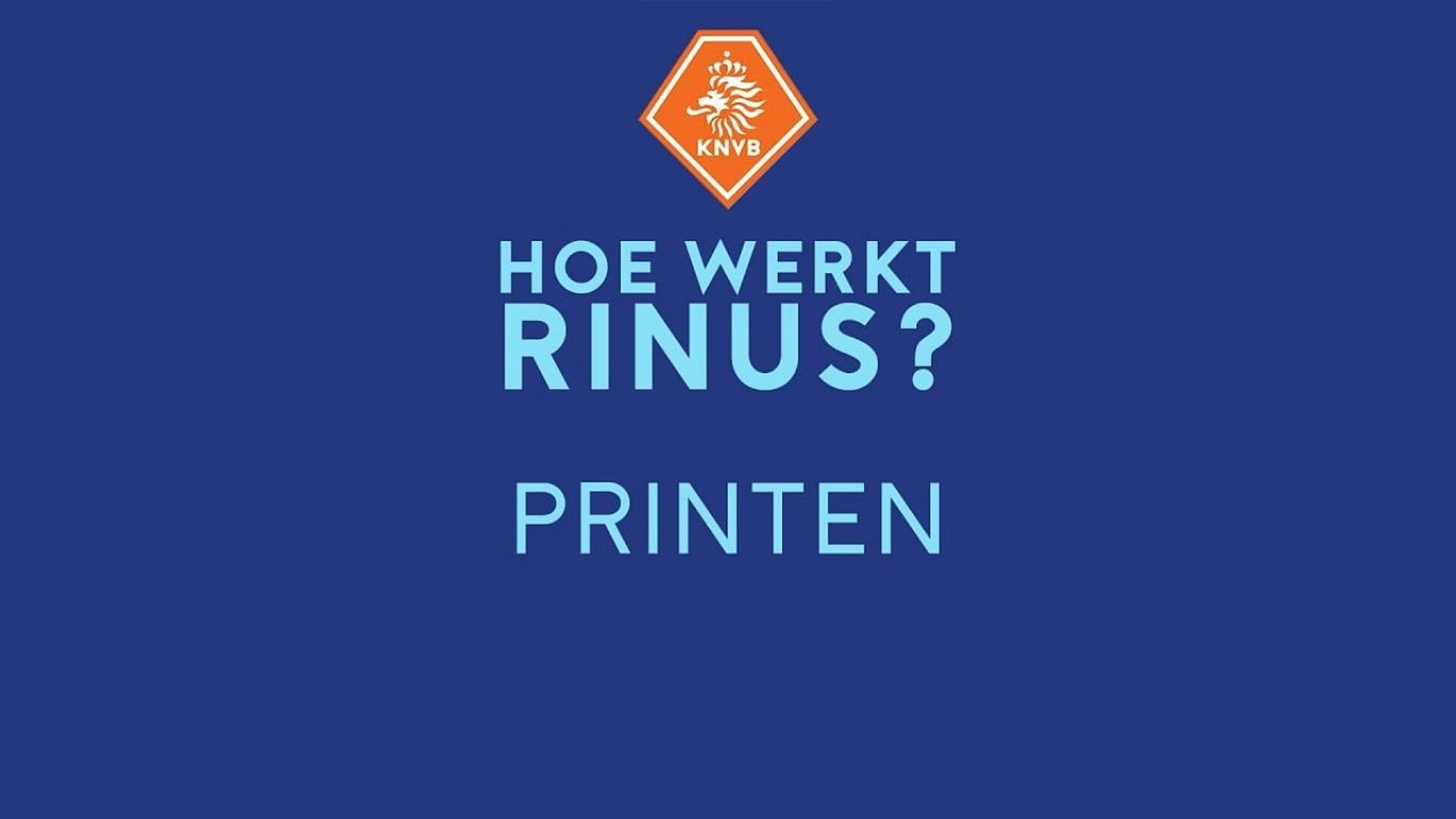 Rinus printen oefening training