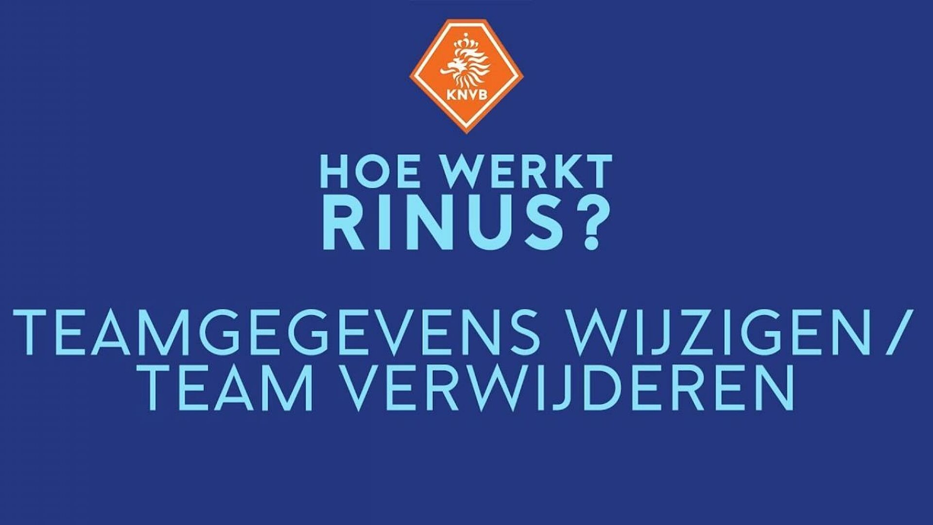 Rinus Teamgegevens wijzigen video
