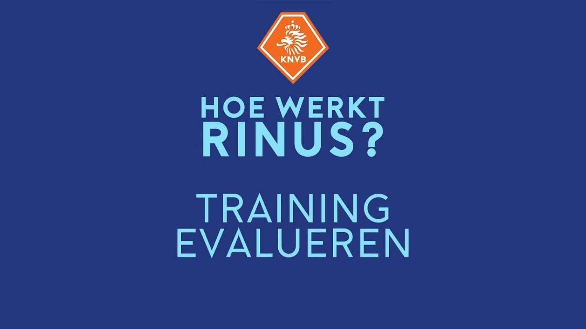 Voetbaltraining evalueren