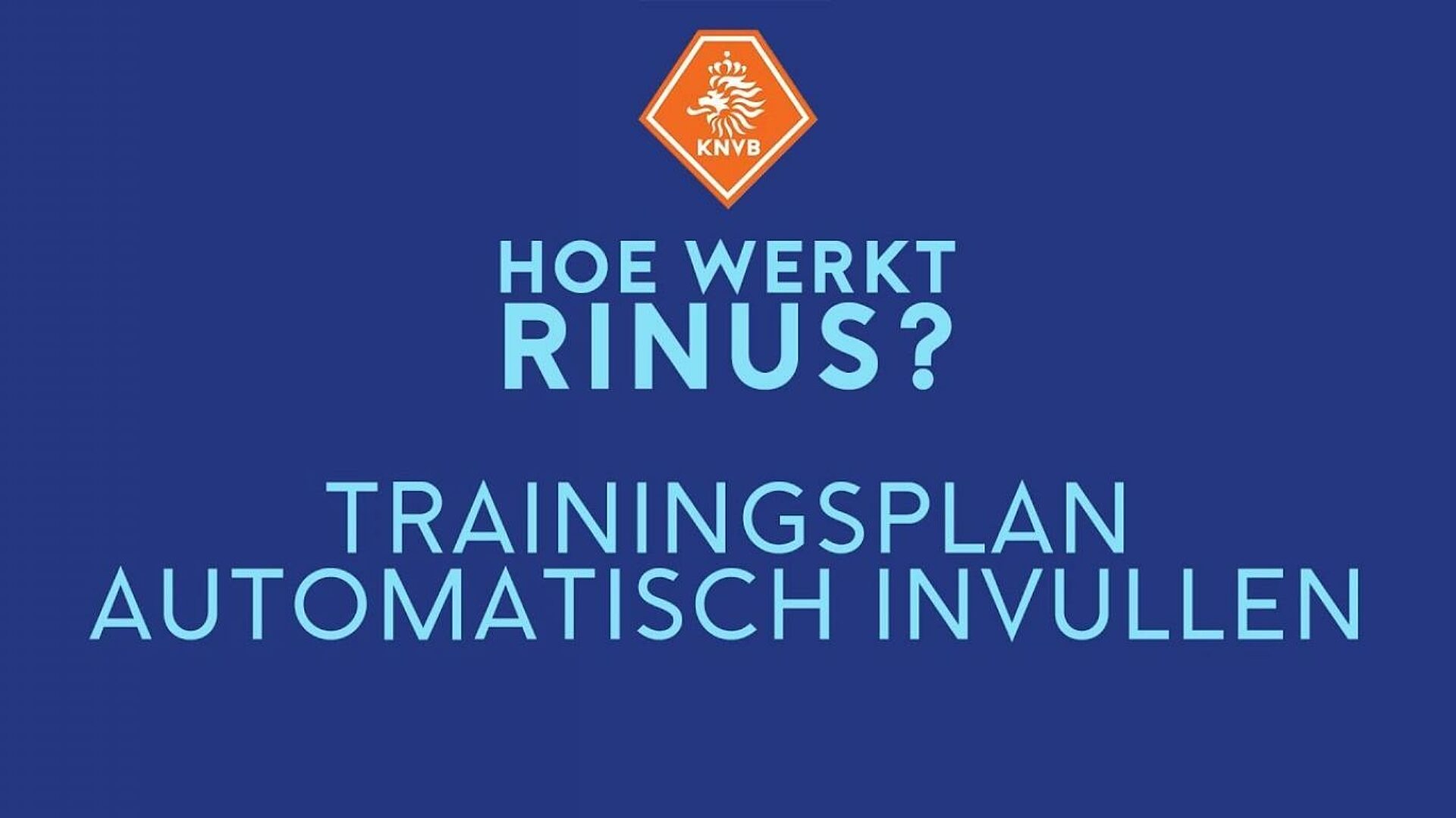 Trainingsplan automatisch toevoegen op Rinus