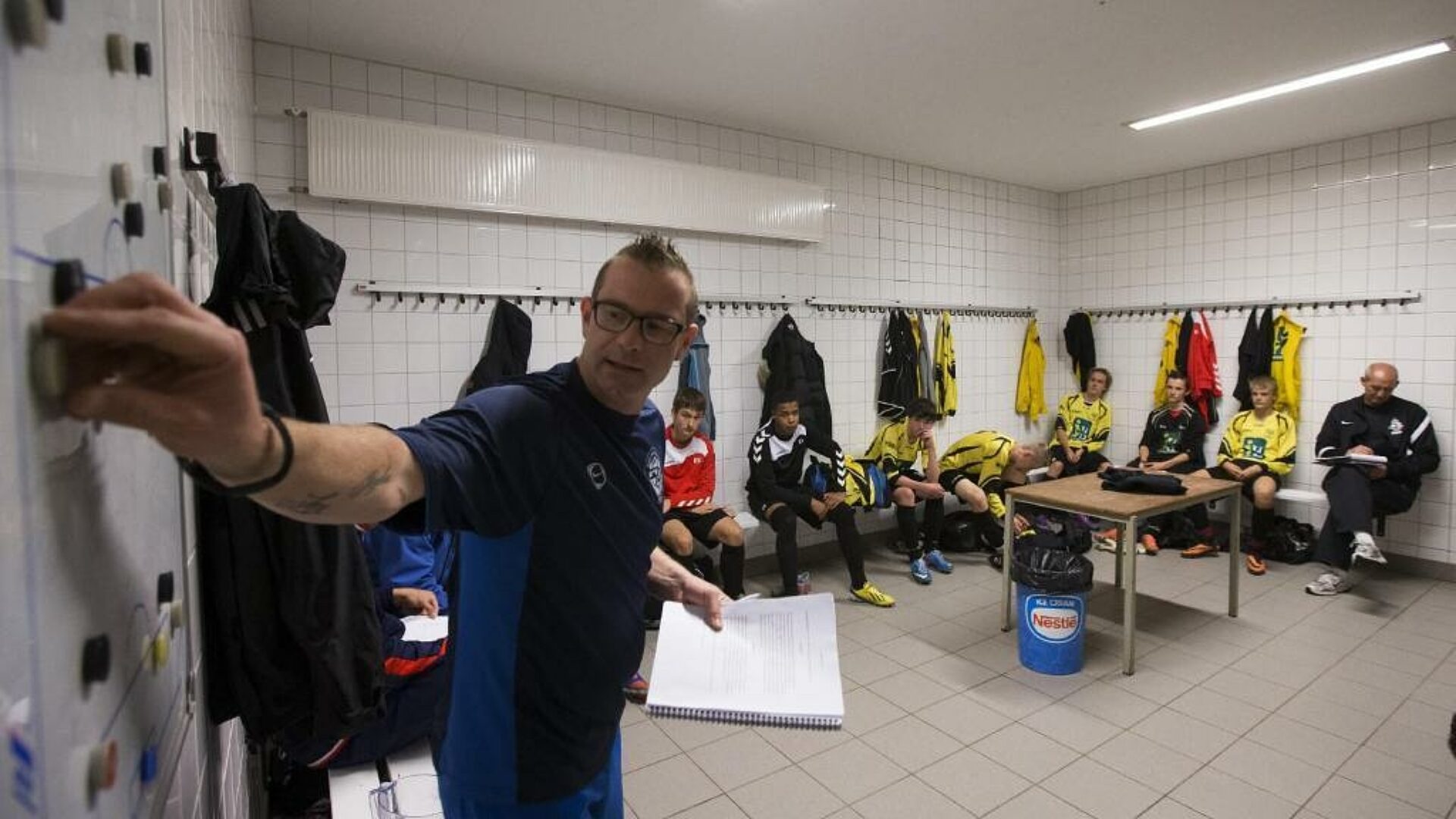 Rust tijdens de voetbalwedstrijd