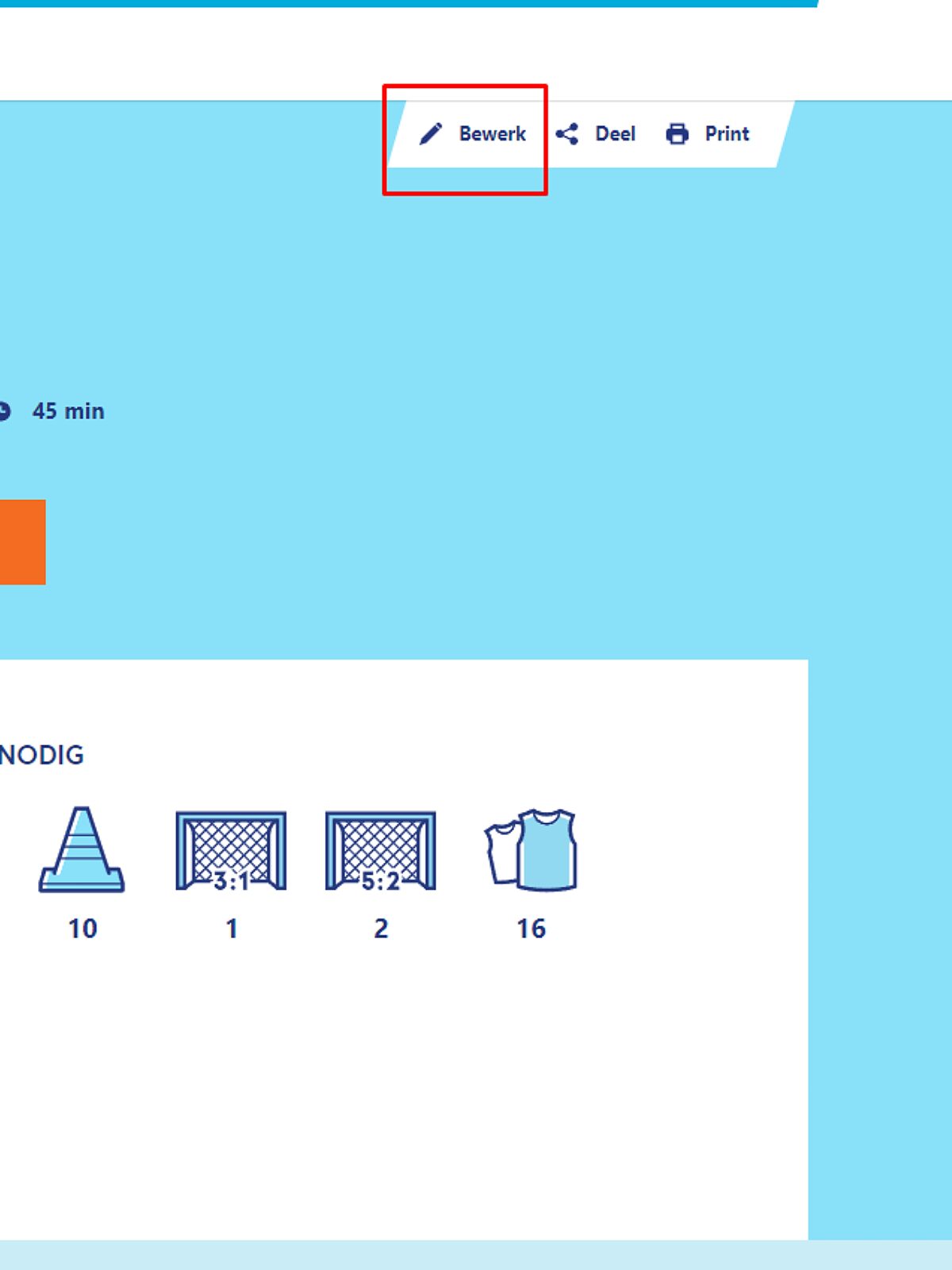 Rinus training bewerken